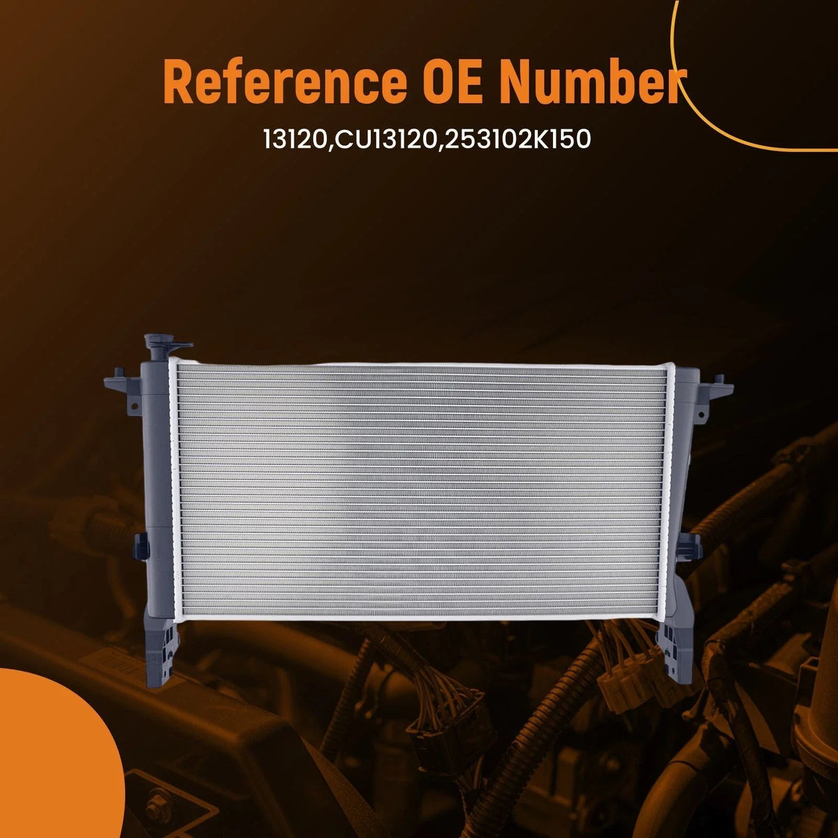 Cooling Radiator for Hyundai Genesis Coupe 2.0T AT (2010–2012) 13120 Aluminum