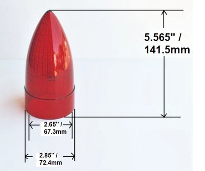Red Tail Light Replacement Lens with Bezels for 1959 Cadillac (1959–1959)