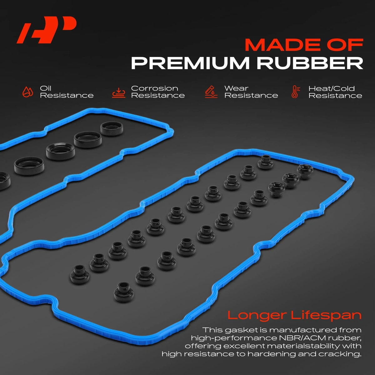 Engine Valve Cover Gasket Set for Ford F-150, Explorer, Mustang (VS50814R)