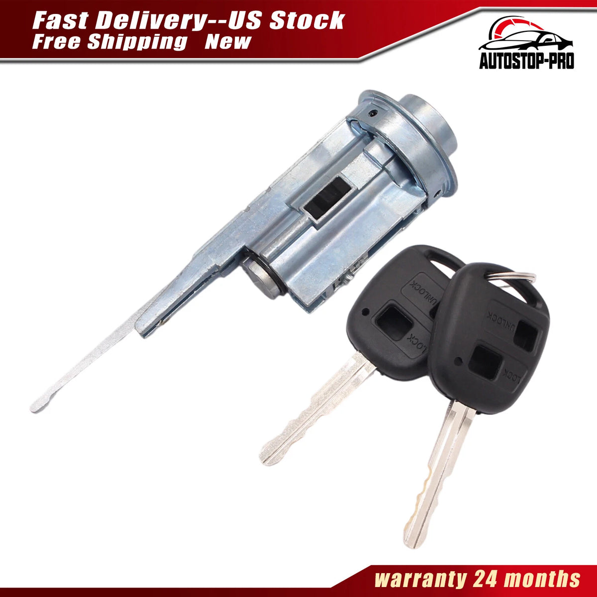 Ignition Lock Cylinder Switch with 2 Keys for Lexus LX470 (2003–2005) 89703-33070, 69052-34040, 69051-34040