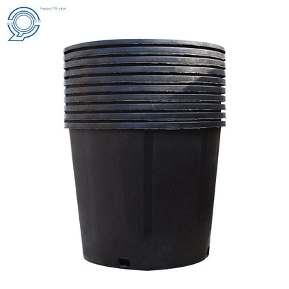 Set of 10 Black Thermoformed Nursery Pots for Plants (3 Gallon)