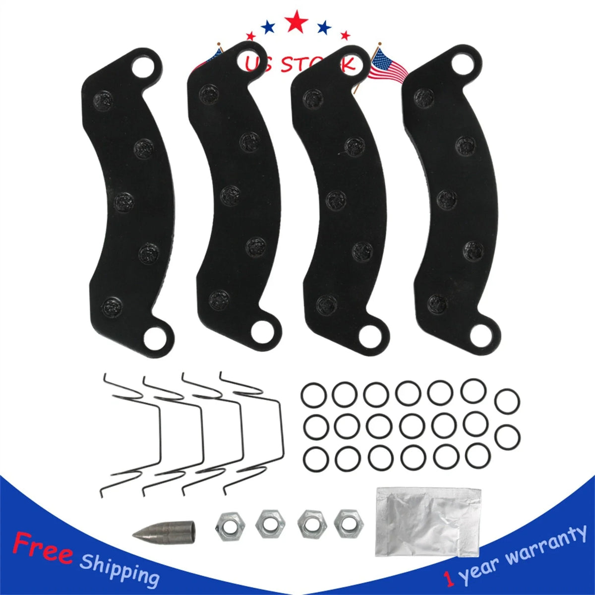 Set of 4 Trailer Axle Disc Brake Pads for Dexter K71-180-00