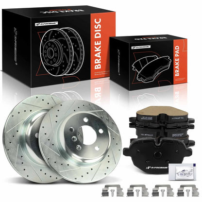 6x Drilled Brake Rotors & Ceramic Pads for BMW F10 528i 535i (2011–2017)