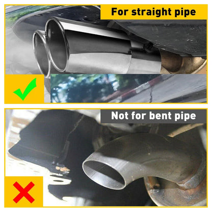 Dual Exhaust Pipe Tail Muffler Tip for Universal Fit (1.4"-2.5") Chrome Stainless Steel