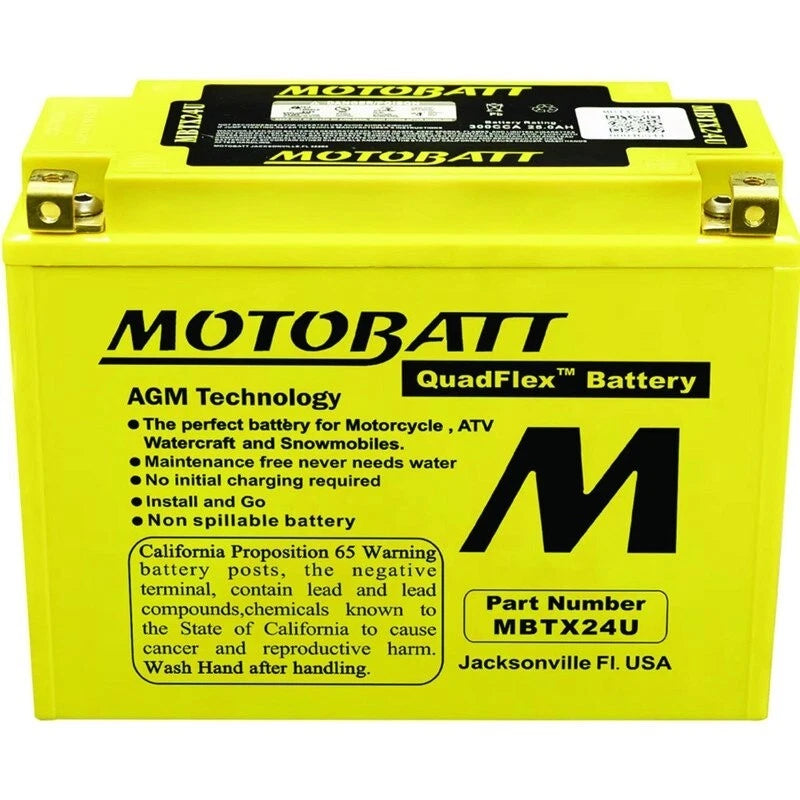 Motobatt Battery MBTX24U for Honda Kawasaki Yamaha