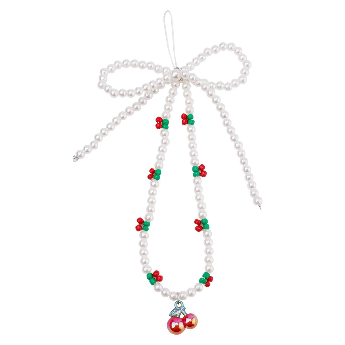 Mikovivi Phone Charm Strap Cherry & Bow Design 11.81in