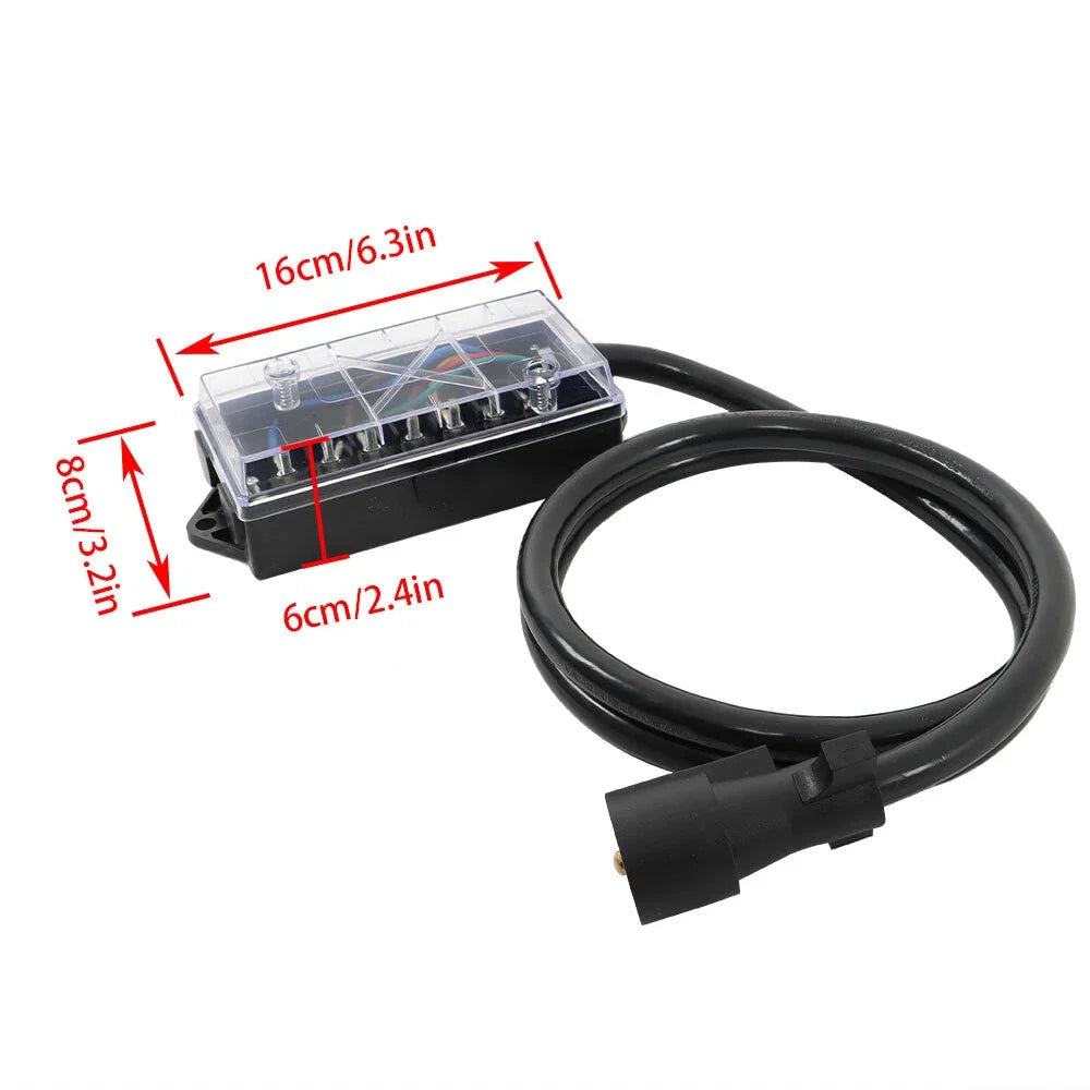 7-Way Trailer Cable with 7 Pin Plug for RV Trailer (6 Feet)