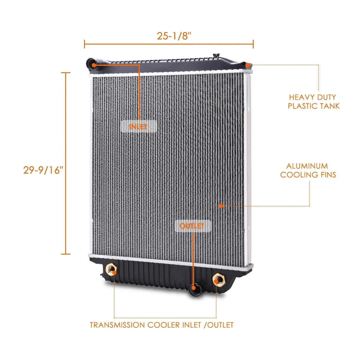 Aluminum Core Cooling Radiator for Freightliner S2C S2 B2 (2007–2013)