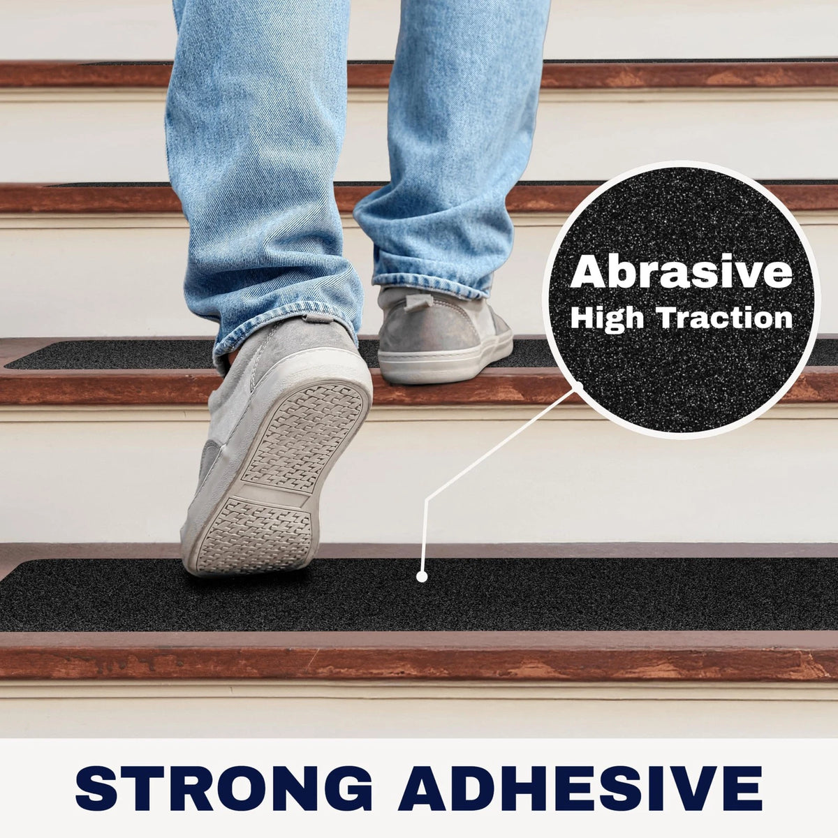 12 Pack Non-Slip Outdoor Stair Treads 30" x 6"