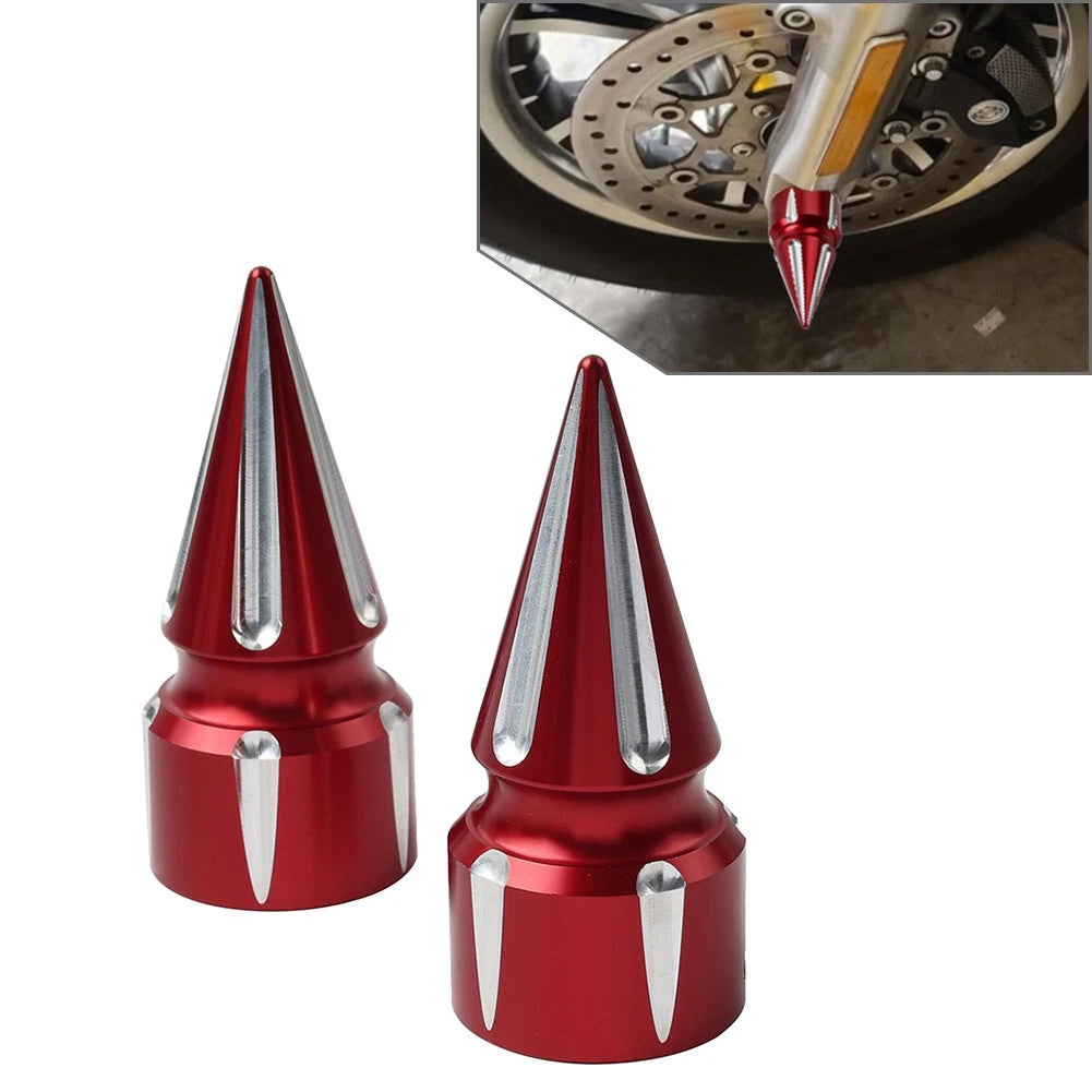 Front Axle Cap Nut Cover 3.6" Red for Harley Softail (2007–Present)