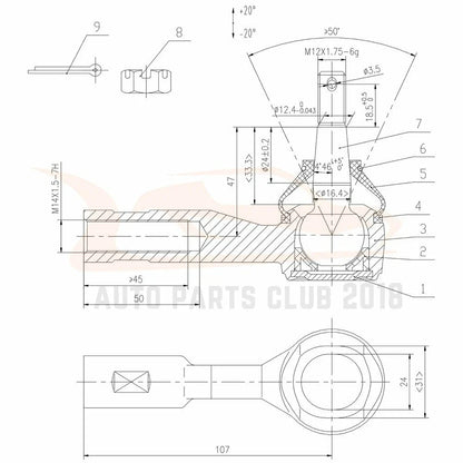 8PCS Front Lower Control Arms Tie Rods Sway Bars Kit for Chevy HHR & Cobalt (2005–2010)