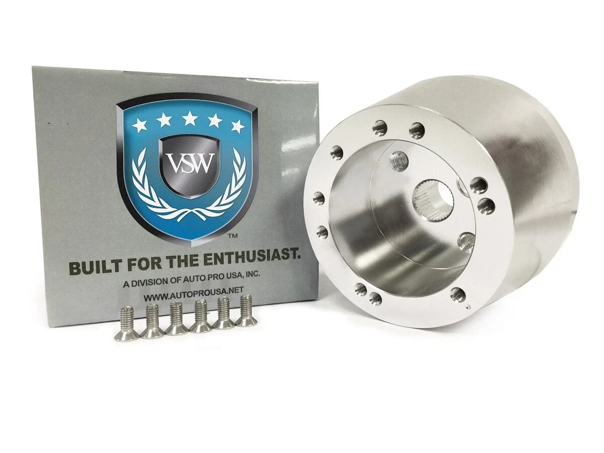 Polished Billet Steering Wheel Hub Adapter for Flaming River Column (Fits)