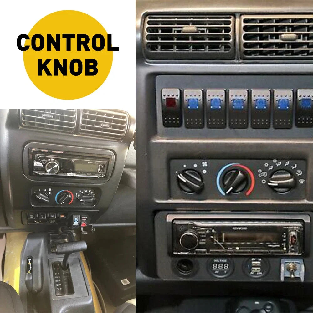 Set of 1 Control Knob Fan Speed Heater A/C for Jeep Wrangler TJ (1999–2006) 5011218AA
