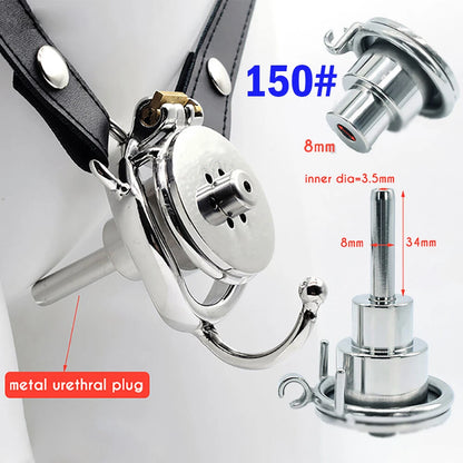 Men Chastity Device Stainless Steel Short Metal Cage Lock