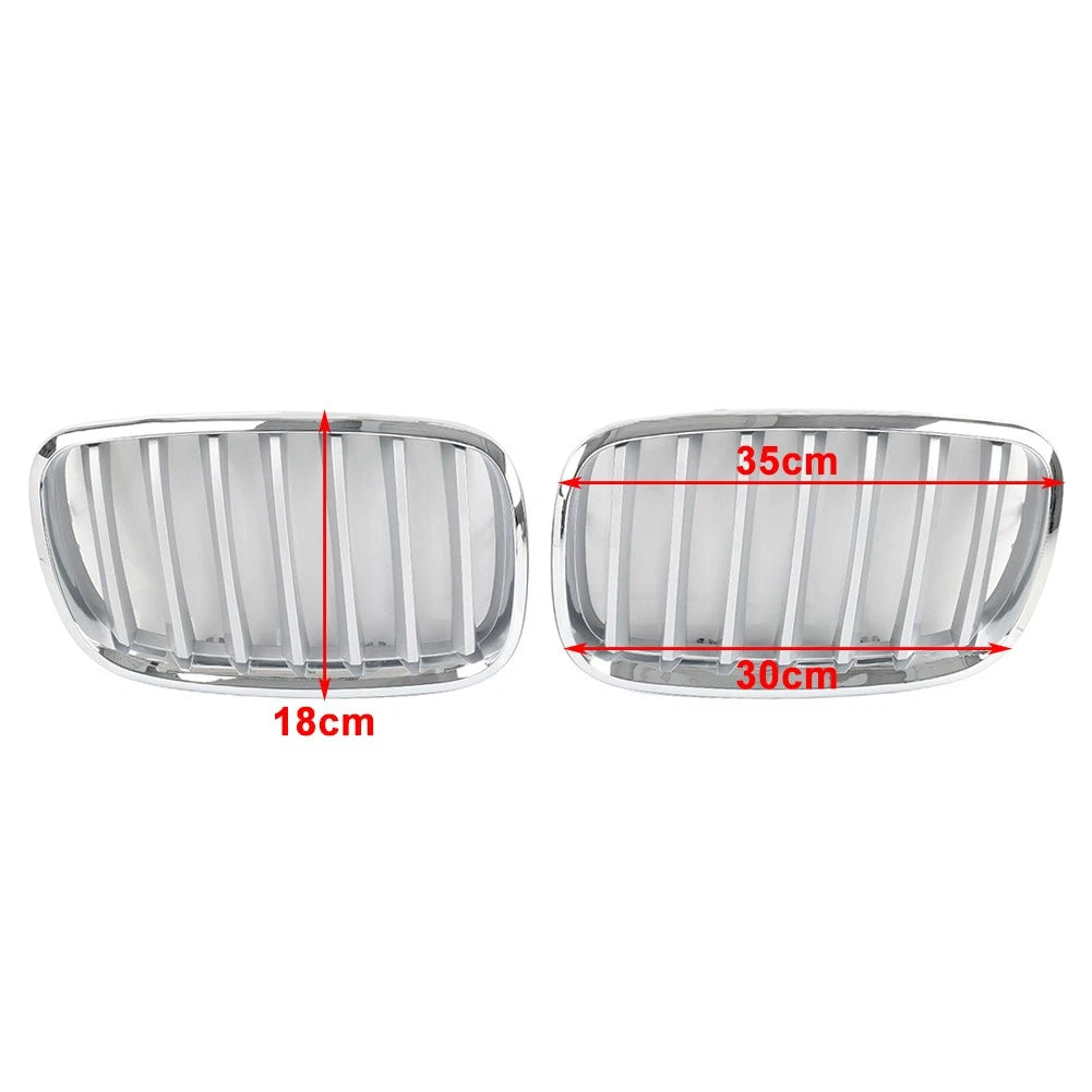 Chrome Front Kidney Grille for BMW X5 E70, X6 E71 (2008–2013)