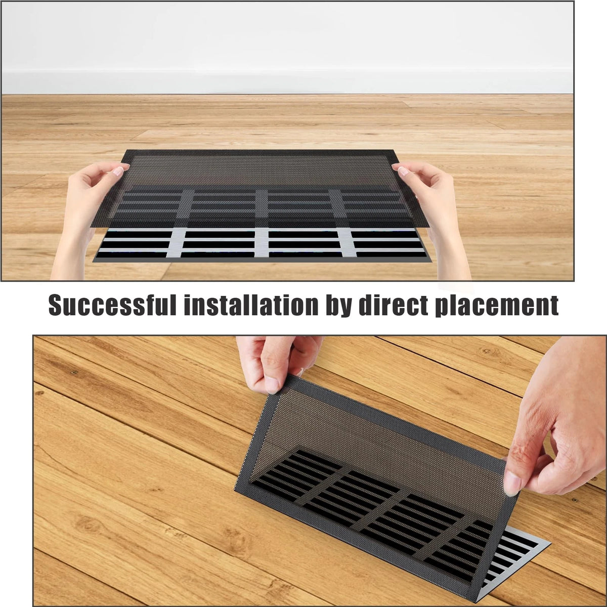Set of 4 Magnetic Vent Covers for Automotive Use (12x5.5 Inch, Black)