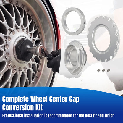 1x RC090 Style 5 Center Cap Kit for BMW (1990–1999)