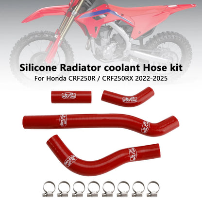 Silicone Radiator Coolant Hose for Honda CRF250R CRF250RX (2022–2025) M504-B011-RED