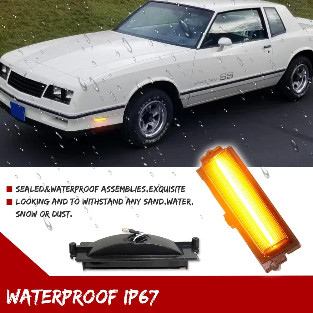 Set of 2 Front Side Marker Lamps for Chevy Monte Carlo SS (1981–1988)