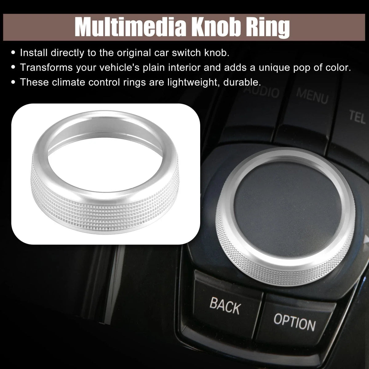 Multimedia Knob Cover Ring for BMW 1 2 3 4 5 6 7 Series X3 X4 X5 X6 (2000–2023)
