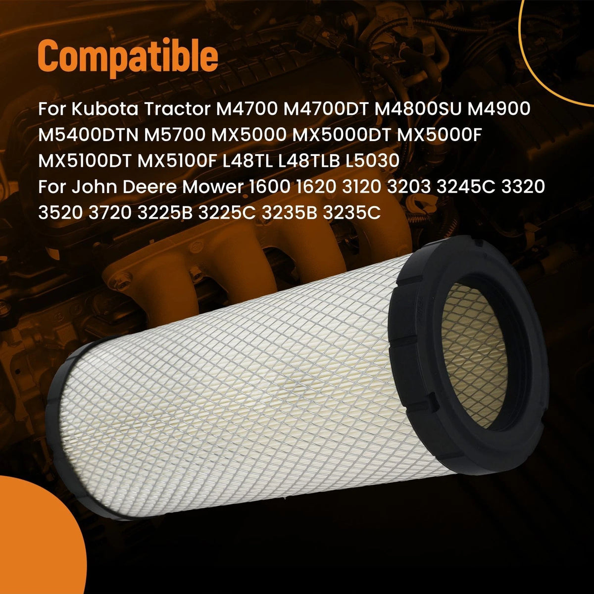 Primary Air Filter for Bobcat Excavator 331 334 337 341 (RS3703, 46490)