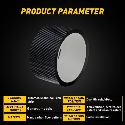 5D Carbon Fiber Glossy Vinyl Scuff Plates for Car Door Sills (Universal)