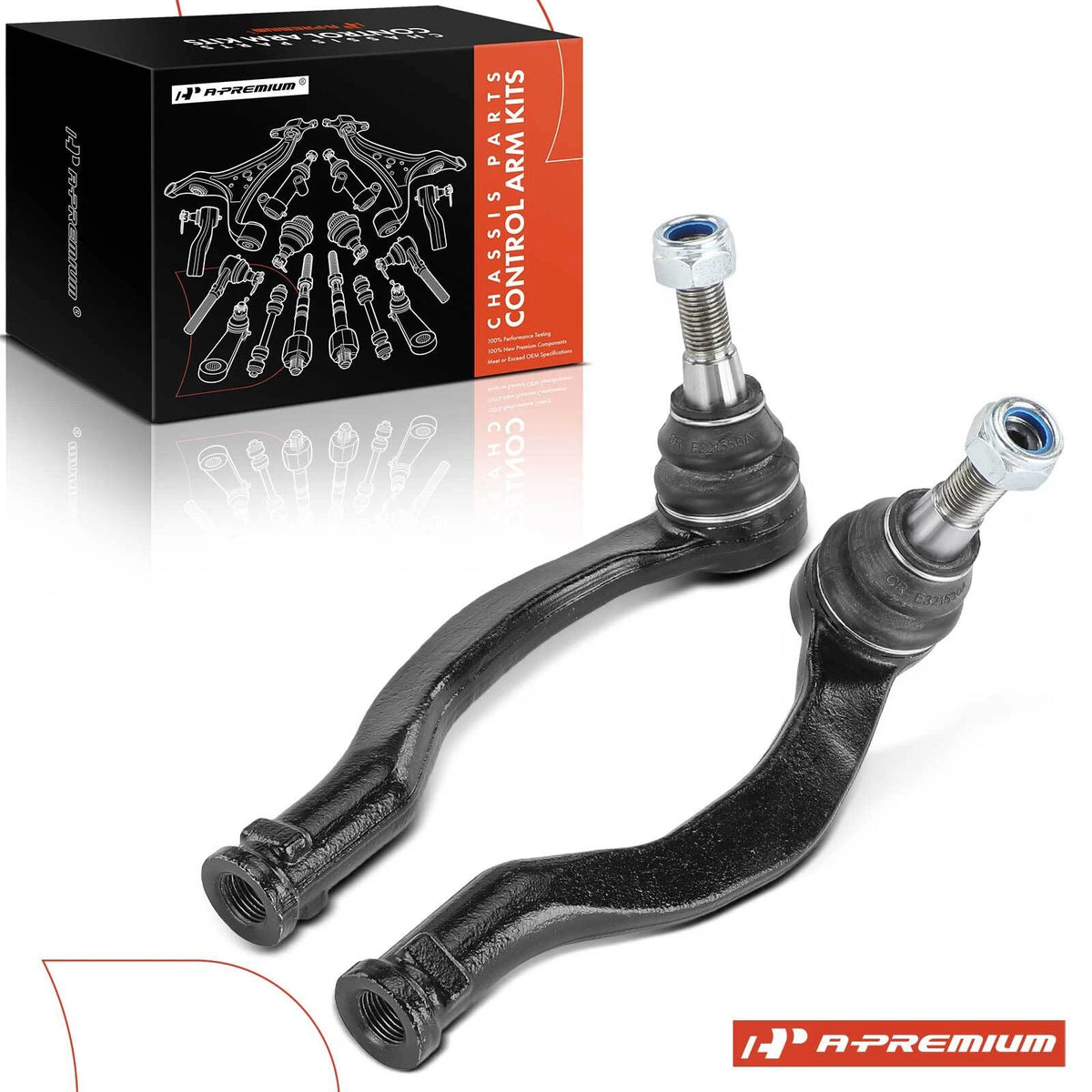 2X Front Outer Tie Rod End for Audi TT Quattro (2016–2023) TO12121PR, 8S0423811A