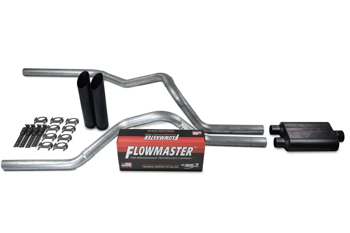 2.5" Dual Exhaust Kit for Ford F-150 (2004–2014) Flowmaster 40 Series Black Tip