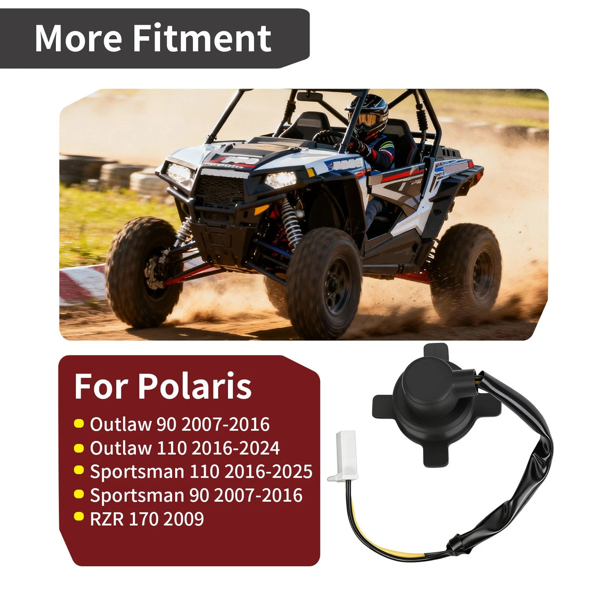 Headlight Socket for Polaris ATV Sportsman 110 90 Outlaw 90 110 RZR 170 (0453569)