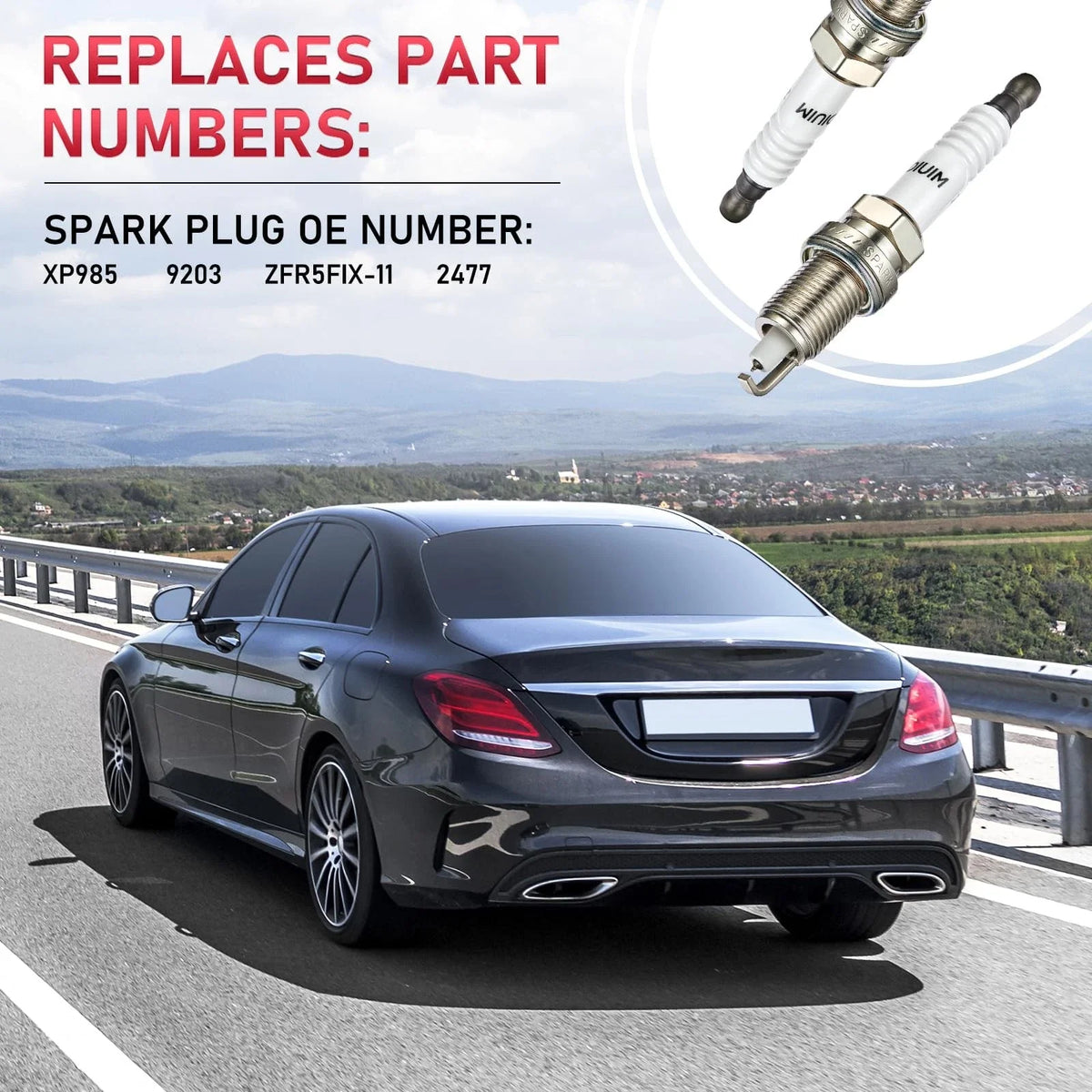 Set of 4 Iridium Spark Plugs for Jeep CJ5 CJ7 (1978)