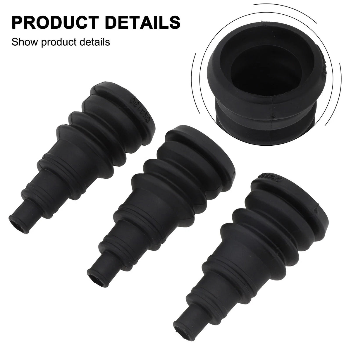 Rubber Firewall Grommet Set for 38in1in Lines (3 Piece Bundle)