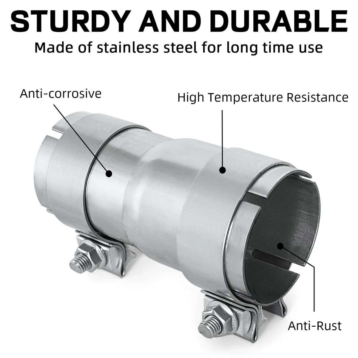 2.25 to 2.5 Inch Exhaust Adapter for Universal Fit (No Specific Years)
