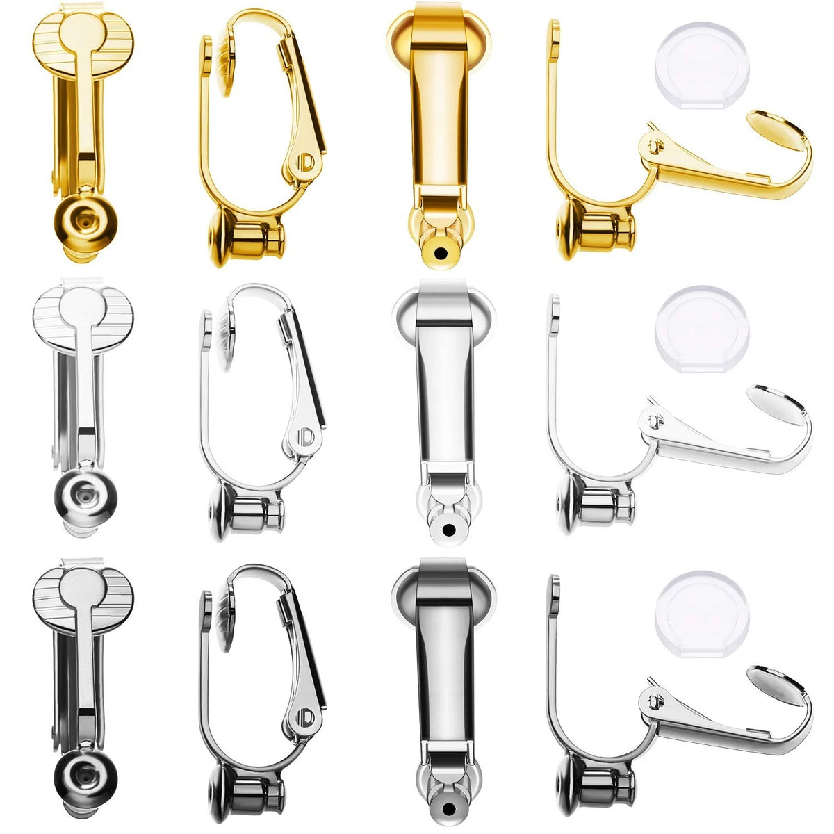 18 Pieces Clip-on Earrings Converter for Various Styles