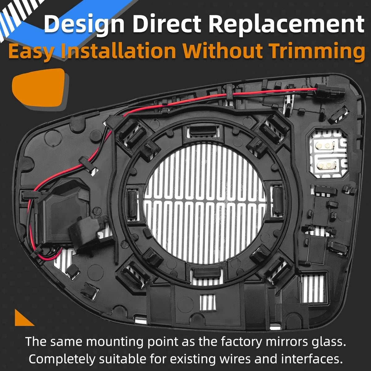 Passenger Side Mirror for Lexus ES250, ES300H, ES350, LC500, LC500H (MirrorGlass-260-2-R)