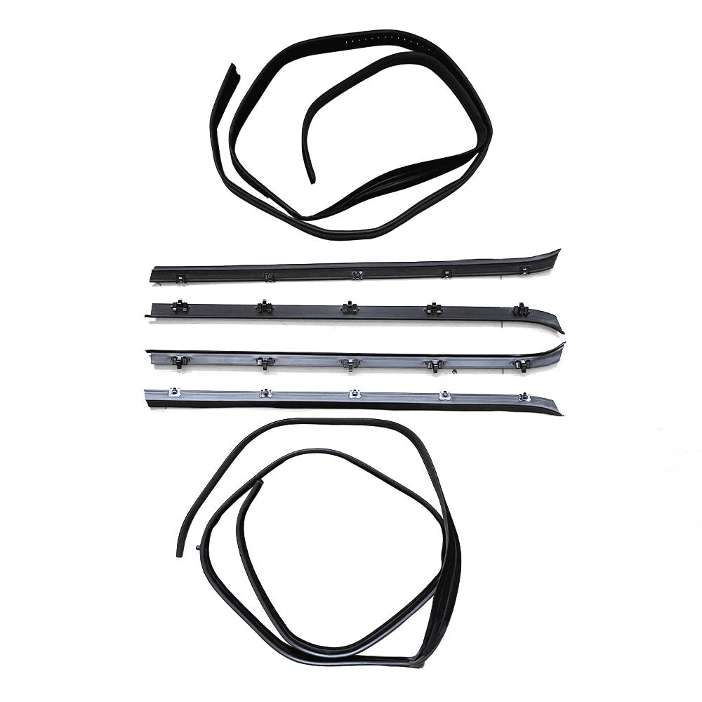 6pc Window Sweep & Run Channel Weatherstrip Seal Kit for Pickup Truck (1981–1991) KG2033