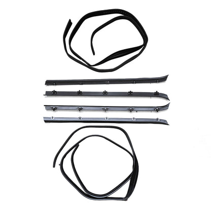 6pc Window Sweep & Run Channel Weatherstrip Seal Kit for Pickup Truck (1981–1991) KG2033