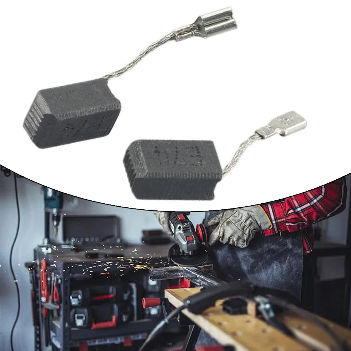 Carbon Brush Set for GWS7 GWS 7-100 GWS 7-115 GWS 7-125 GOP250CE GWS720