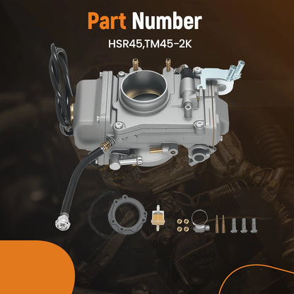 TM45-2K Carburetor for Harley Davidson EVO Twincam (HSR45, 1N5DEB)