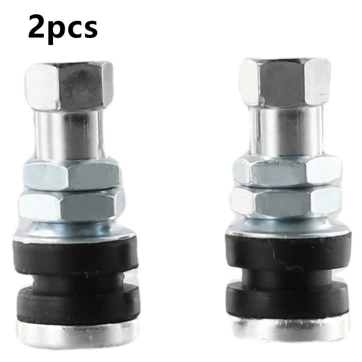 Set of 2 Tubeless Vacuum Tire Valve Stems for Car (Universal Fit)