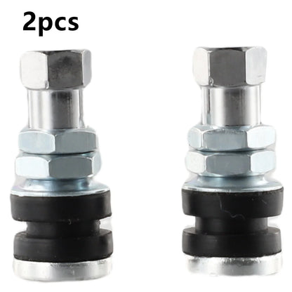 Set of 2 Tubeless Vacuum Tire Valve Stems for Car (Universal Fit)
