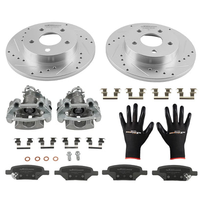 Rear Brake Rotors & Calipers w/Ceramic Pads for Pontiac G5/G6 (2005–2009)