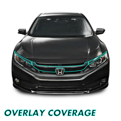 Chrome Delete Blackout Vinyl Overlay for Honda Civic (2016–2021)