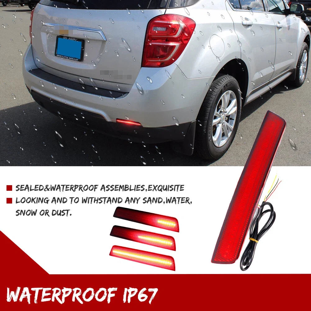 Set of 2 Red Lens Bumper Reflector Signal Lights for Chevrolet Equinox