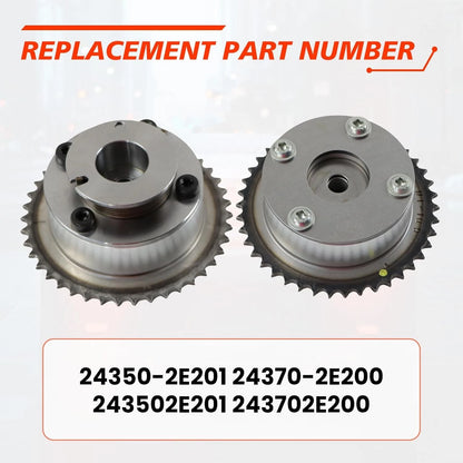 CVVT Gear Set for Hyundai Elantra Kia Soul Forte 2.0L (24350-2E201, 24370-2E200)