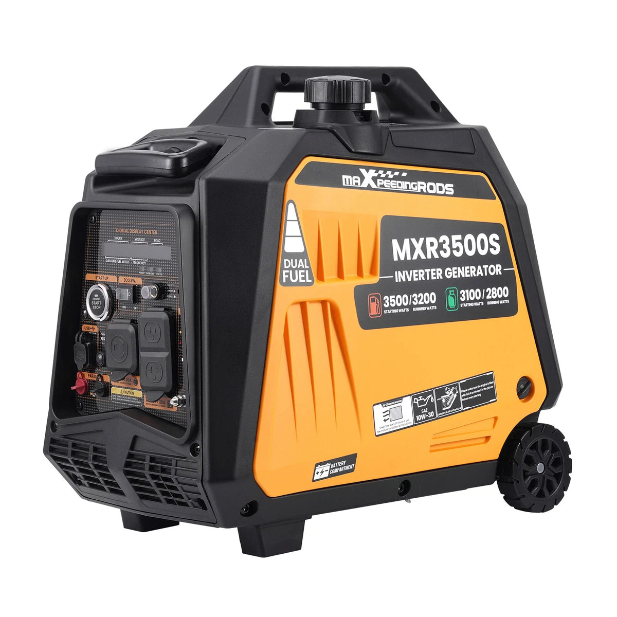 3500 Watt Dual Fuel Inverter Generator with CO Alert for Gas/LPG