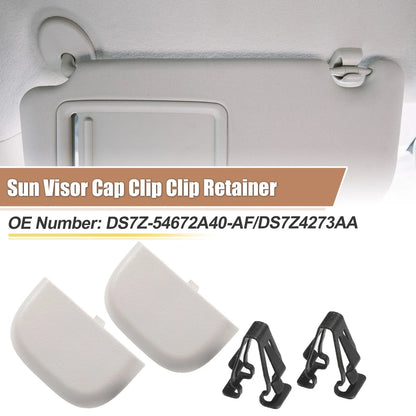 2X Gray Iron Sun Visor Cap Clip Retainer for Ford Fusion (2013–2016)