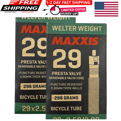 Set of 2 Maxxis 29" x 2.5-3.0" Welter Weight Bicycle Inner Tubes (Presta/Schrader)
