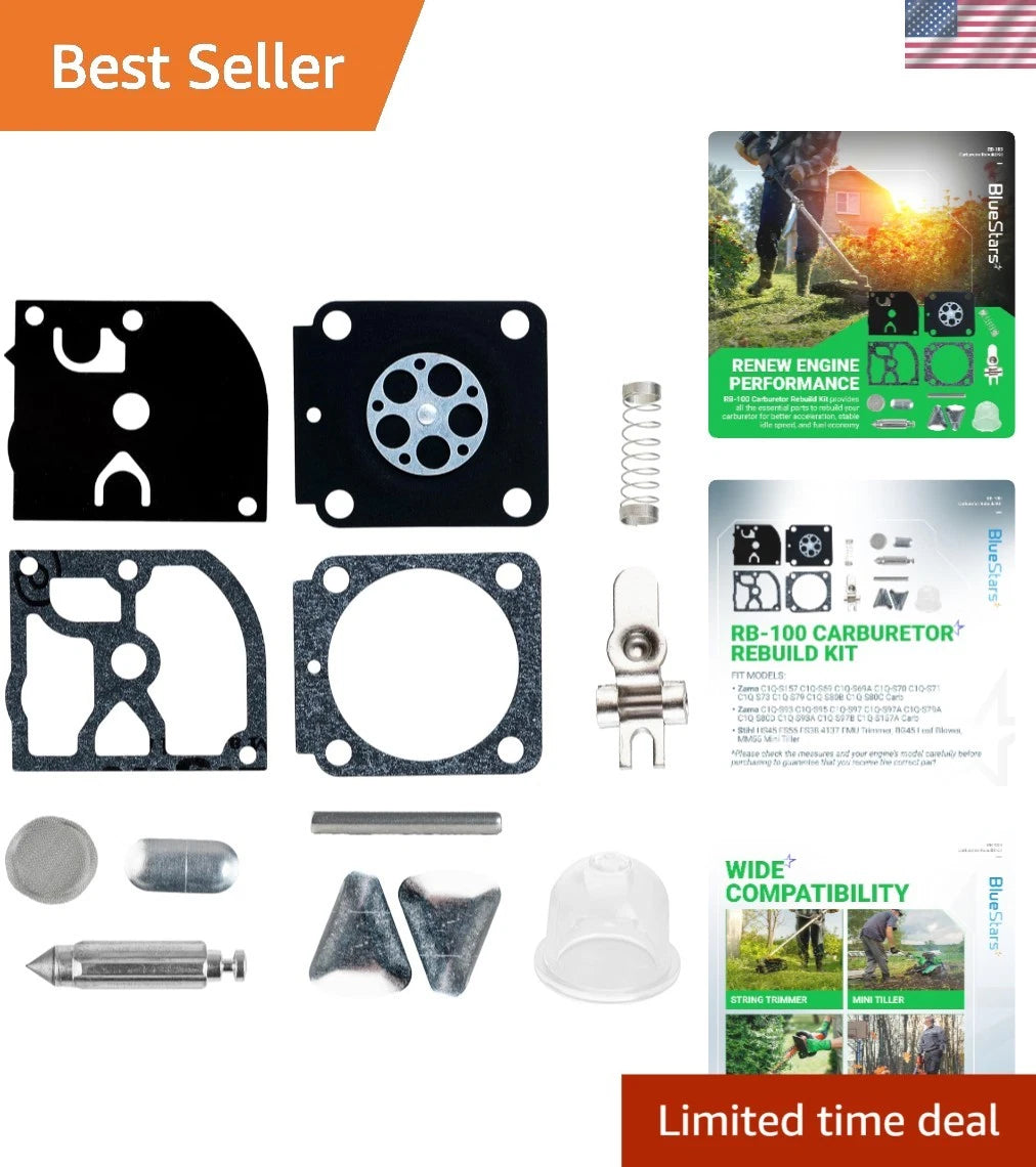 Metal Carburetor with Primer Bulb for Smooth Trimmer Performance