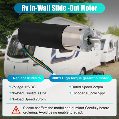 In-Wall Slide-Out Motor for RV (2010–2023)