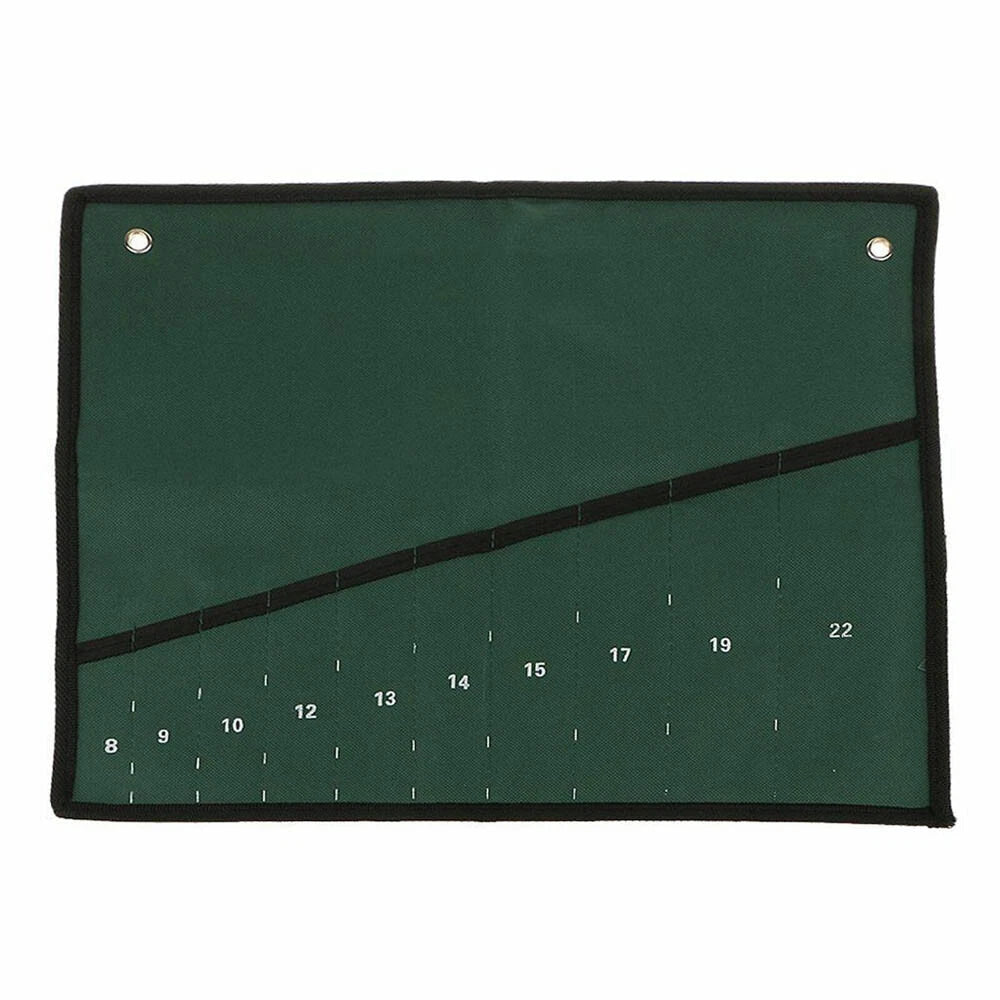 8 Pocket Canvas Roll Up Wrench Organizer Bag for Automotive Tools